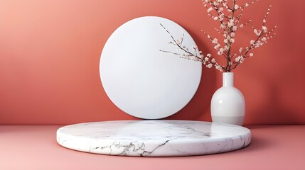 3D realistic podium for your product showcase. Display to show cosmetic products on pedestal display studio