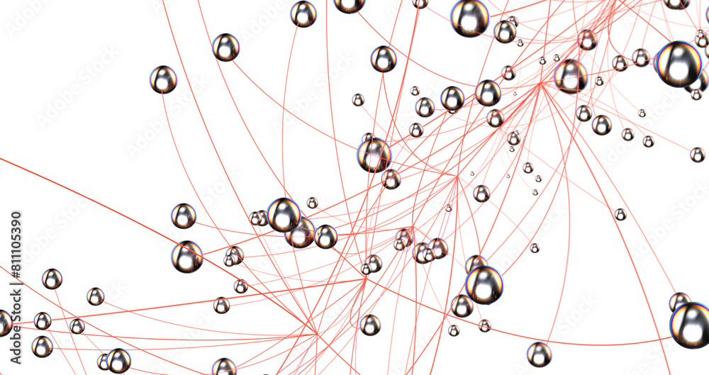 Poster Digital technology background. Network connection dots and lines.