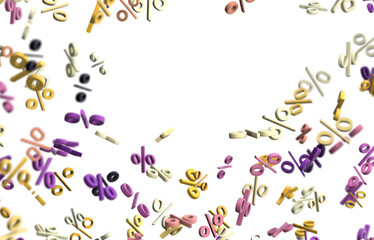 Blurred sale background. 3d