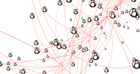 Digital technology background. Network connection dots and lines.