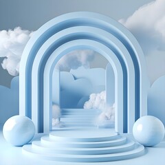 3D realistic podium for your product showcase. Display to show cosmetic products on pedestal display studio