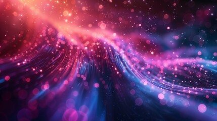 Vibrant Abstract Light Waves on Dark Background, Ideal for Celebratory Design and Festive Decorations with a Futuristic Touch 8K Wallpaper High-resolution