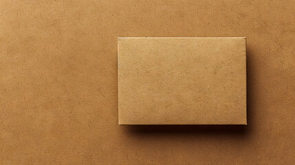 A brown box on a beige background.