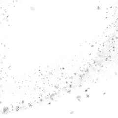 Flurry of Snowflakes: Radiant 3D Illustration Showcasing Falling Festive Snow Crystals