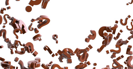 question icons, original 3d rendering; business and marketing concepts