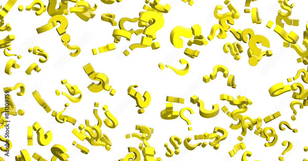 Aufkleber colored question marks background concept