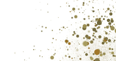 Enchanting Euphoria: Breathtaking 3D Illustration of Enchanting gold Confetti