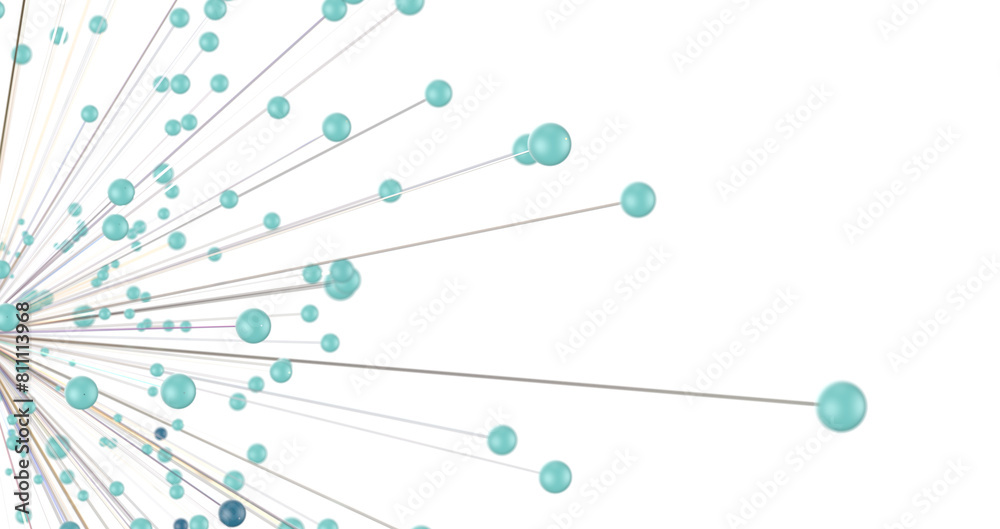 Fototapete global network. blockchain. 3d illustration. neural networks and artificial intelligence. abstract