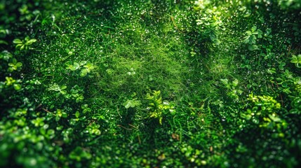 Fototapeta premium Aerial view of a seamless expanse of vibrant green grass. Grass background.