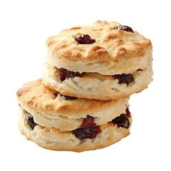 Classic British Scone cut out transparent isolated on white background PNG file