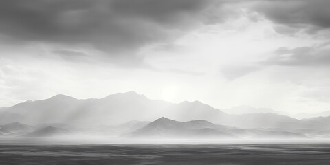 Fototapeta premium Desert dunes landscape background. Storm dark clouds mystic weather adventure travel nature outdoor scene view