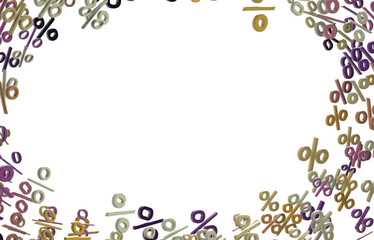 3d Sales icons floating in the air 3D rendering