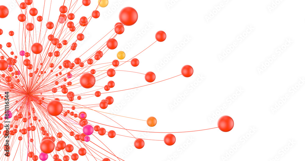 Aufkleber sphere network structure - abstract design connection design
