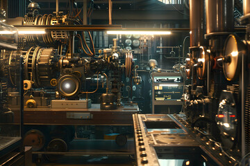 Futuristic Robotics Manufacturing Factory - Innovative High-Tech Industrial Production