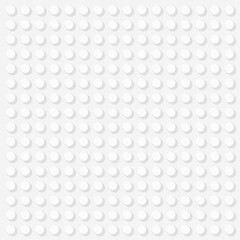 White Plastic Baseplate with Circular Studs Vector, Square Template Perfect for Backgrounds, Textures, and Building Block Design Projects