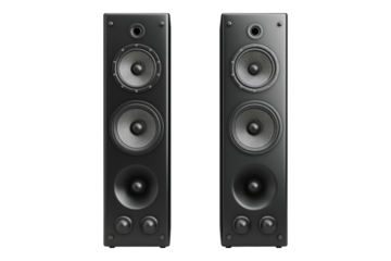 Speakers isolated on transparent background