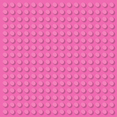 Pink Plastic Toy Baseplate Background With Grid of Circular Studs, Square Banner Backdrop