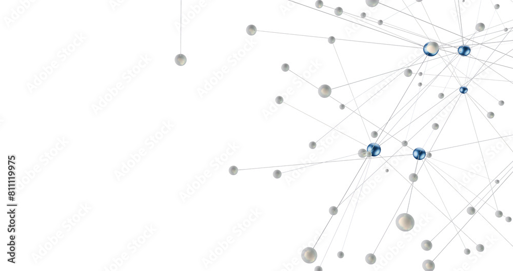 Aufkleber Concept of AI technology, Motion of digital data flow.