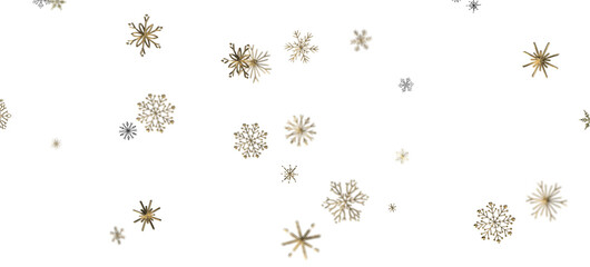 Flurry of Snowflakes: Radiant 3D Illustration Showcasing Falling Festive Snow Crystals
