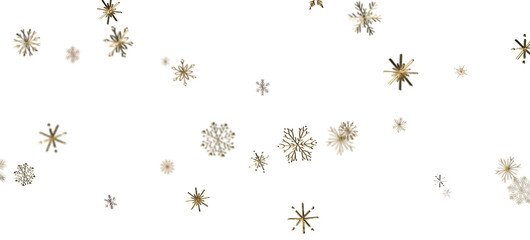 Abstract Gold Star Falling Soft Focus Background, 3D rendering.