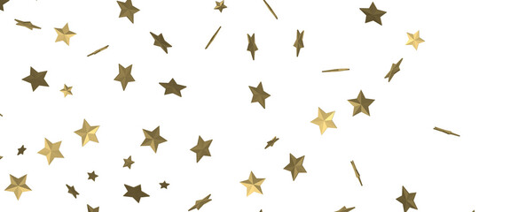 Astral Downpour: 3D Illustration Brings a Shower of Gold Stars