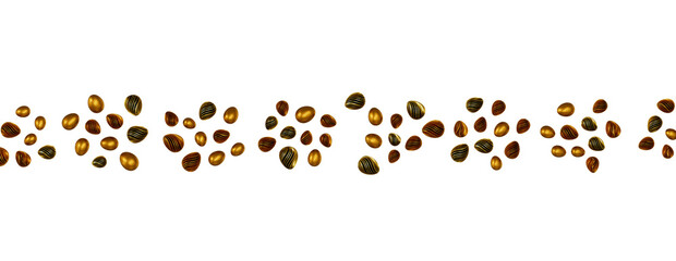 Abstract luxury golden easter eggs isolated