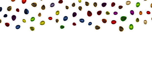 Colorful handmade easter eggs isolated