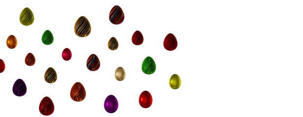 Perfect colorful handmade easter eggs