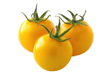 Yellow tomato isolated on transparent background