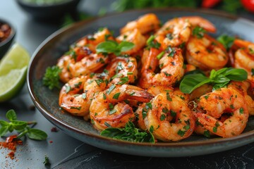 Fototapeta premium Fine dining appetizer on plate professional advertising food photography