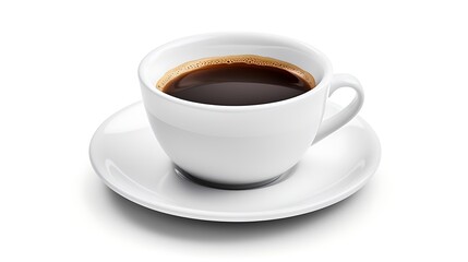 Cup of coffee isolated on white background
