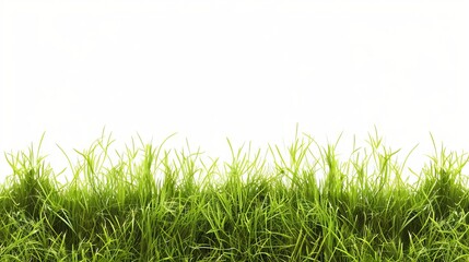 Fototapeta premium Green grass on a white background.