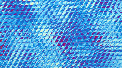 Wand aus blauen Glas- oder Eiselementen