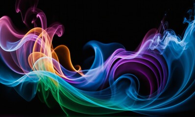 abstract wave of colorful smoke background