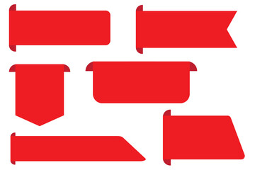 Red tag banner label ribbon price bookmark note background discount. Exclusive red tag sticker.