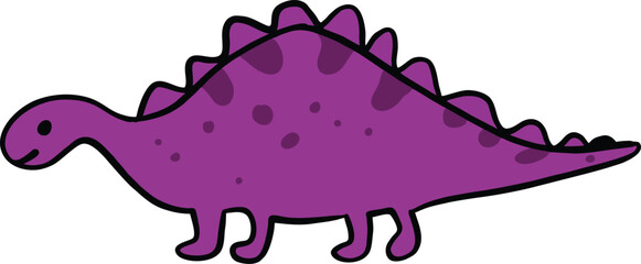 Cute cartoon dinosaur vector illustration