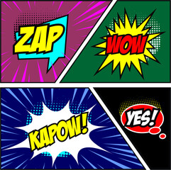  bubble explotion comic set in frame and border