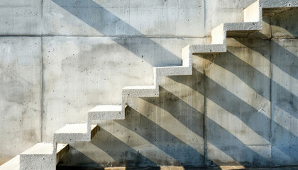 A staircase made of concrete with no steps by AI generated image