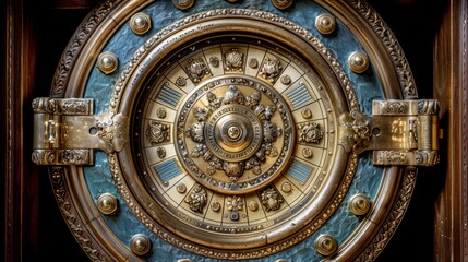 Sunlit vault door symbolizing financial success and the achievement of prosperous wealth