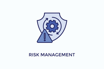 Risk Management Vector Icon Or Logo Illustration