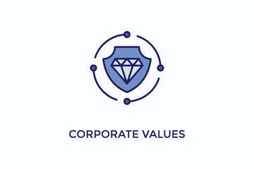 Corporate Values Vector Icon Or Logo Illustration