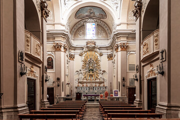 central nave of the church of San Filippo Neri in Sulmona