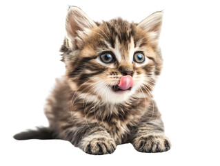 Obraz premium scottish fold kitten on white isolate background