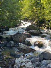 The view of the mountain background