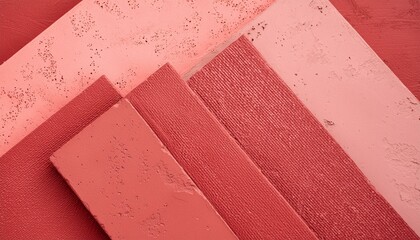 Naklejka premium geometric concrete design moodboard color palette red bric texture background