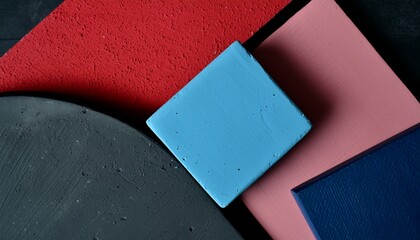 geometric concrete design moodboard color palette red 
 bric texture background