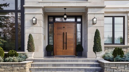 Architectural Concept: Aluminum panel doors, house door design