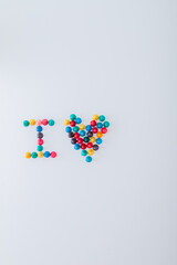 ludo tokens forming the word 