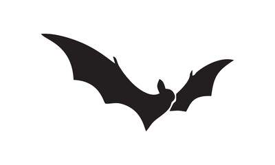 bat black icon vector 