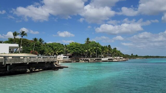 Dominican Republic. Boca Chica. The beach, summer and sun and sea